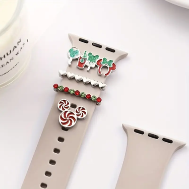 Grey Magical Watch Band with Christmas Charms